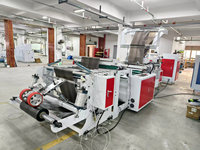 Machine automatique de fabrication de sacs poubelles en plastique à fond scellé et pliable HSLJ-1200AR
