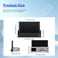 Podofo 7 ''1 Din autoradio avec Carplay sans fil/filaire et Android Auto BT AUX USB Charge rapide voiture lecteur MP5 Autoradio usine