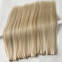 Extensions de cheveux humains lisses et soyeux, naturels, non traités, mélange parfait, sans perte de cheveux, tissage Genius