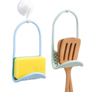 L-Shaped Sink Draining Rack For Dishwashing Sponge Storage Wall Mounted Oval Design C1394 - Product Image 5