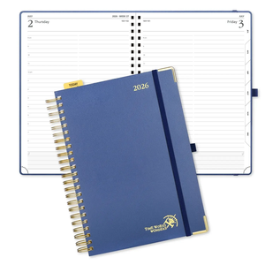 Couvertures personnalisables en cuir PU Organisateur et planificateur Journal A4 Agenda quotidien 2026 Cahier de planificateurs de calendrier à couverture rigide en spirale - Product Image 6
