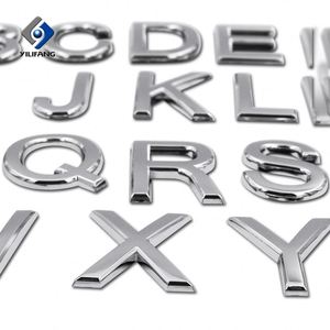 Lettere cromate adesive in plastica Abs personalizzate all'ingrosso della fabbrica per auto - Product Image 5