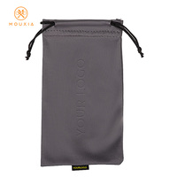 Pochette à cordon personnalisée en microfibre imprimée par transfert thermique avec texte intégral pour lunettes, emballage en vrac pour rangement de lunettes