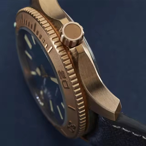 Vente directe d'usine, montre mécanique automatique en cuir véritable, bracelet en bronze pour homme - Product Image 3