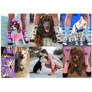 <span class=keywords><strong>Chaussettes</strong></span> décontractées personnalisées en polyester imprimé par sublimation numérique 3D de bonne qualité avec logo inférieur – Vente en gros - Product Image 6