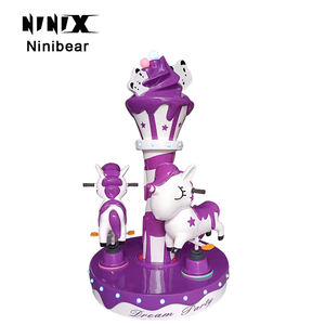 Parc d'attractions 3 places Mini carrousel Petit carrousel à vendre Carrousel Console de <span class=keywords><strong>jeu</strong></span> - Product Image 4