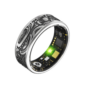 Anillo Inteligente de Estilo Retro 2026, Monitor de Frecuencia Cardíaca y SpO2, Podómetro, Bluetooth, Funciones Personalizables para Deportes y Uso Diario - Product Image 1
