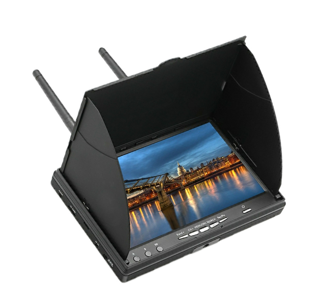 LT5802S 7 Inch TFT LCD Screen Build-in Battery 5.8Ghz Dual Diversity Receiver Automatic Signal Search Drone FPV Monitor