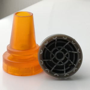 Pads de pieds pour béquilles, grands et petits, en caoutchouc orange grisâtre, accessoires pour béquilles, coussinets axillaires pour soutien à la mobilité - Product Image 3