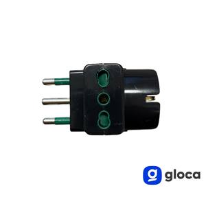 Adaptador Gloca Schuko de 3 Tomas, 16A, Enchufe Negro, Estándar Italiano, 230V, Plástico - Product Image 4