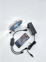 Bande LED flexible programmable DC12V 5050 RGBIC adressable Ws2811, 30 LED/m, avec contrôle par application/télécommande, pour affichages de fête
