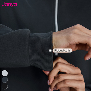 Janya, sudaderas de manga larga <span class=keywords><strong>con</strong></span> cuello levantado grueso y suelto informal de alta calidad, jersey de <span class=keywords><strong>media</strong></span> <span class=keywords><strong>cremallera</strong></span> para <span class=keywords><strong>mujer</strong></span>, <span class=keywords><strong>sudadera</strong></span> de lana - Product Image 4
