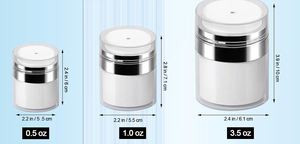 Tarros de loción y crema cosmética sin aire con sistema de empuje hacia abajo, serigrafía y pulverizador de bomba de PP acrílico - Product Image 5