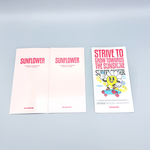 プロモーション印刷可能なオフセット紙三つ折りリーフレットチラシ折りたたみパンフレット段ボールまたは段ボール材料 - Product Image 2