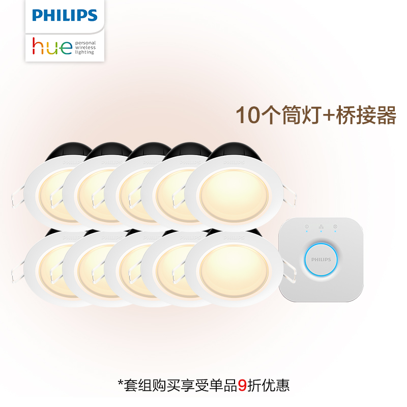 10 downlights + ponts