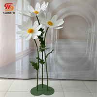 Décoration de scène, décoration de mariage, fleurs artificielles géantes en organza de soie faites à la main, accessoires de décoration