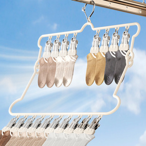 Sock Drying <b>Rack</b> With 18 Clips Rectangle Shape Hook Type For Home <b>Clothes</b> Organizer Underwear And Socks Hanger - Product Image 3
