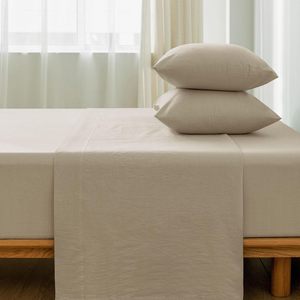 Ensemble de draps en coton <span class=keywords><strong>lavé</strong></span> pour vêtements 100% Queen Size, ensemble de draps de literie en coton ultra doux 4 pièces - Product Image 2