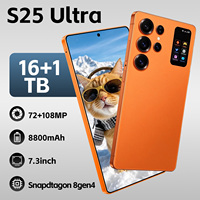 Smartphone 5G Android 15 Écran LED HD 90Hz de 7,3 pouces Écran arrière 16 Go de RAM 1 To de stockage Triple appareil photo 108 MP Batterie 8000 mAh