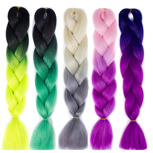 FX-HA05 thời trang cao cấp tổng hợp Jumbo Braid Crochet phần mở rộng tóc mềm Braid tóc bán buôn màu tinsel long lanh dreadlocks - Product Image 2