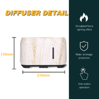 Arôme de flamme de feu huile essentielle usb 3D Fire Diffuser humidificateur d'air