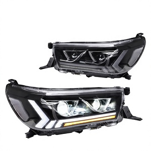 Светодиодные фары VLAND 55W 12V для <span class=keywords><strong>Hilux</strong></span> 2015-2020 с последовательным сигналом поворота, полностью светодиодные передние фары в сборе (для водителя и пассажира) - Product Image 1