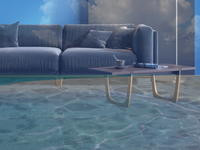 Série Kaili Sea : Tapis élégant à texture ondulée immersive, 50*50, en nylon 66 teint dans la masse, adapté aux animaux domestiques, lavable, résistant aux taches, pour la maison