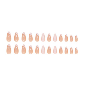 <span class=keywords><strong>Uñas</strong></span> Postizas Cortas Francesas de Gel ABS, Puntas <span class=keywords><strong>Negras</strong></span> <span class=keywords><strong>con</strong></span> Decoración de Purpurina Dorada en Ángulo, Cobertura Completa, <span class=keywords><strong>Uñas</strong></span> Postizas Naturales para Mujer <span class=keywords><strong>con</strong></span> Pestañas Adhesivas - Product Image 4