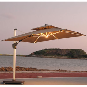 Sombrilla de Patio económica de 3,5 m, sombrilla de <span class=keywords><strong>jardín</strong></span> al aire libre con dosel doble cuadrado moderno <span class=keywords><strong>para</strong></span> hoteles, playas y parques - Product Image 5