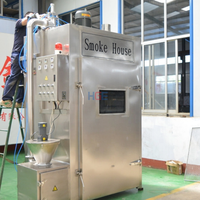 250 litres équipement de poulet fumé four à fumer cuiseur à saucisses fumeur saucisse viande de boeuf machine fumée