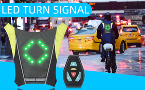 Tùy Chỉnh <span class=keywords><strong>LED</strong></span> Tín Hiệu Lần Lượt Ánh Sáng Vest Xe Đạp Phản Quang Cảnh Báo Xe Đạp <span class=keywords><strong>LED</strong></span> Tín Hiệu Vest Không Dây Tín Hiệu Lần Lượt Chạy - Product Image 6