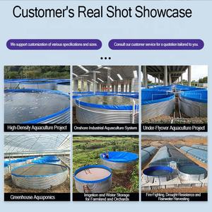 Réservoir d'aquaculture de 0.95m Revêtement de bâche en <span class=keywords><strong>PVC</strong></span> Acier galvanisé Étang à poissons rectangulaire Stockage d'eau de pluie Réservoir d'eau Étang à poissons - Product Image 5