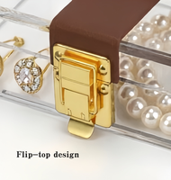 Boîtes de présentation en acrylique transparent, boîte de rangement à bijoux à couvercle rabattable, emballage cadeau de luxe léger pour le rangement