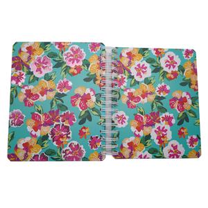 สมุดบันทึกแบบสันเกลียวลายสวนดอกไม้ A5 สมุดปกแข็งสวยงาม มีเส้นบรรทัด สำหรับจดบันทึกและวางแผน - Product Image 2