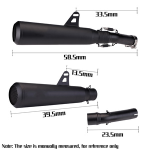 Tubo de Escape de Acero Inoxidable para Motocicleta <span class=keywords><strong>Honda</strong></span> Rebel1100 500 CMX500 2017 2018 2019 <span class=keywords><strong>2021</strong></span>, Estilo Caballero Negro - Product Image 3