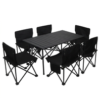 Table de barbecue multifonctionnelle à hauteur réglable, table de camping pliable portable, table de pique-nique pliable pour fête de jardin
