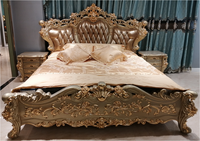 Meubles de chambre à coucher anciens personnalisés de haute qualité, style européen, vente chaude, ensemble de chambre à coucher de style tendance, taille king