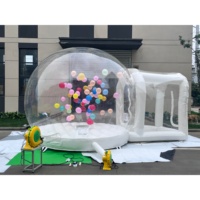 Tente bulle gonflable transparente en PVC marque QY, modèle flocon de neige, 5x3x3M, vente chaude usine
