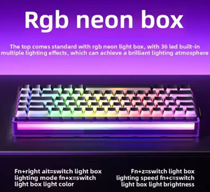 Teclado mecánico con cable Aula HERO68 HE para juegos de PC, retroiluminación RGB, tipo C, para computadora de escritorio y portátil, intercambiable en caliente, anti-ghosting, programable - Product Image 3
