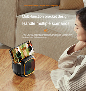 Mini altavoz inalámbrico estéreo de audio para el hogar Altavoz portátil LED colorido con bajo de radiador pasivo mejorado - Product Image 6