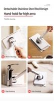 24 pièces produit de nettoyage ménager essuie-glace facial chiffons humides et secs Mini vadrouille plate à clipser pour le nettoyage à domicile sol mur salle de bain utilisation