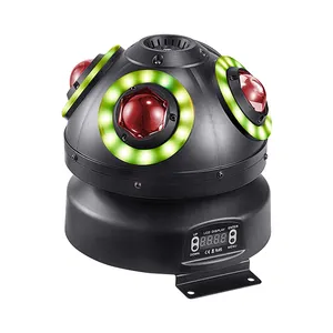 Lampu Laser LED, UFO led + lampu Laser sinar bola disko dj pesta bergerak lampu panggung