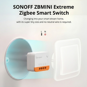 Interrupteur intelligent <span class=keywords><strong>mini</strong></span> Zigbee <span class=keywords><strong>Sonoff</strong></span> ZBMINIL2, pas de neutre requis, module relais 2 voies 10A, Ewelink Alexa Google Alice DIY Retrofit Pro - Product Image 2