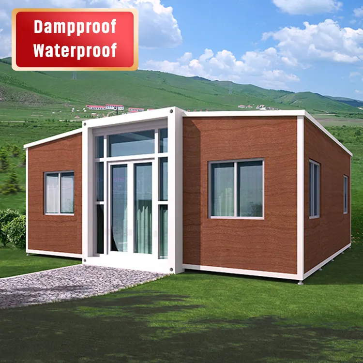 2 Slaapkamer Oma Flat Modulaire Prefab Huizen Uitbreidbaar Containerhuis Kleine Villa