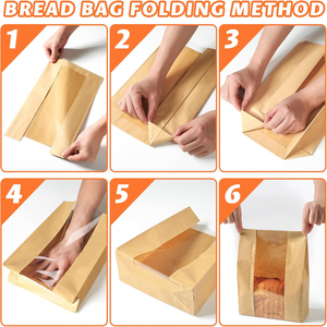 Gran oferta, bolsa <span class=keywords><strong>de</strong></span> embalaje <span class=keywords><strong>de</strong></span> pan <span class=keywords><strong>de</strong></span> panadería pequeña, <span class=keywords><strong>papel</strong></span> <span class=keywords><strong>Kraft</strong></span> desechable para llevar <span class=keywords><strong>con</strong></span> <span class=keywords><strong>ventana</strong></span> para alimentos y azúcar - Product Image 6