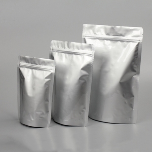 Sacs Doypack de qualité alimentaire thermoscellables à fermeture éclair en aluminium Mylar avec encoche de déchirement, noir mat, format 1723+4, lot de sacs Fellow - Product Image 6