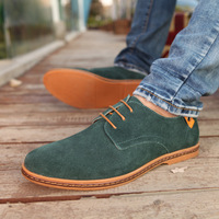 Chaussures décontractées pour hommes, nouvelle collection automne, style britannique, en daim et cuir, semelle en cuir de vachette, grandes tailles, chaussures en cuir pour le commerce international