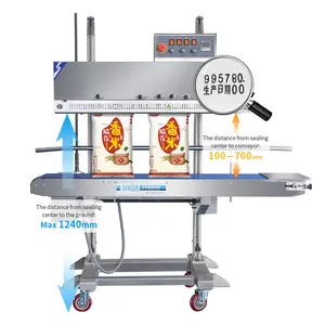 Máquina de selagem de saco de café vertical contínua FRM-1120LD com impressora de data e plástico