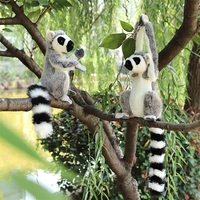 Vente en gros de singe en peluche simulé, mignon, singe en peluche, bras longs, poupées lémuriennes en peluche réalistes