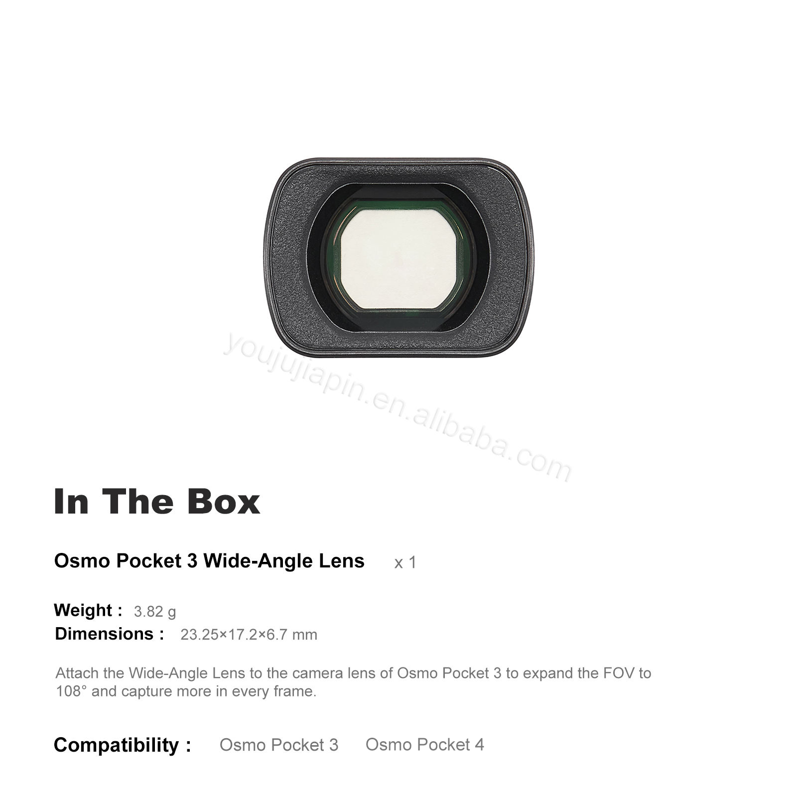 Objectif grand angle Osmo Pocket 3